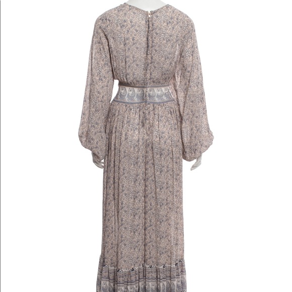 Ulla Johnson Pink Blue Floral Maxi M - Picture 4 of 6